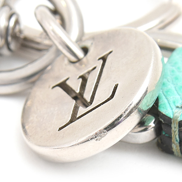 ルイヴィトン キーホルダー メンズ タイガラマ ポルトクレ スリム ドラゴンヌ バッグチャーム グリーン系 Louis Vuitton M01105 中古AB級品