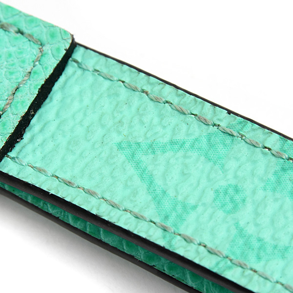 ルイヴィトン キーホルダー メンズ タイガラマ ポルトクレ スリム ドラゴンヌ バッグチャーム グリーン系 Louis Vuitton M01105 中古AB級品