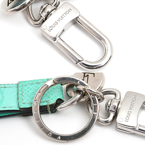 ルイヴィトン キーホルダー メンズ タイガラマ ポルトクレ スリム ドラゴンヌ バッグチャーム グリーン系 Louis Vuitton M01105 中古AB級品
