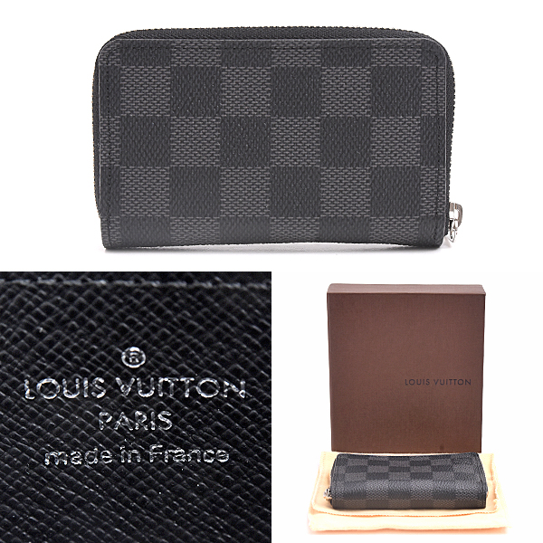 ルイヴィトン 財布 メンズ ダミエグラフィット ジッピーコインパース コインケース 小銭入れ カードケース Louis Vuitton N63076 中古