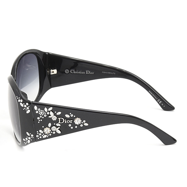 クリスチャンディオール サングラス レディース ラインストーン ブラック プラスチック 8077JJ Christian Dior 中古