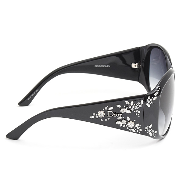 クリスチャンディオール サングラス レディース ラインストーン ブラック プラスチック 8077JJ Christian Dior 中古
