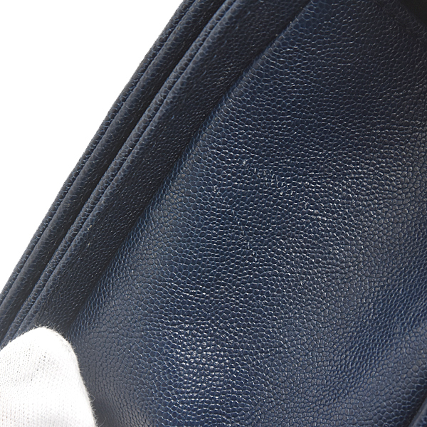 シャネル バッグ レディース ボーイシャネル チェーンショルダーバッグ キャビアスキン ネイビー CHANEL 中古