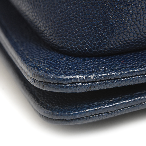 シャネル バッグ レディース ボーイシャネル チェーンショルダーバッグ キャビアスキン ネイビー CHANEL 中古