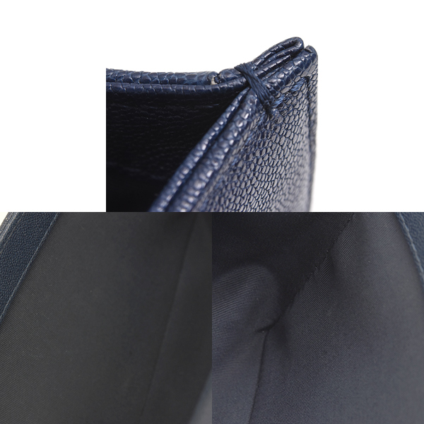 シャネル バッグ レディース ボーイシャネル チェーンショルダーバッグ キャビアスキン ネイビー CHANEL 中古