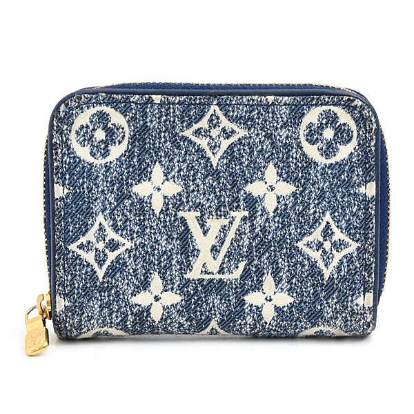 ルイヴィトン 財布 レディース ジッピーコインパース モノグラムジャガードデニム コインケース デニムブルー Louis Vuitton M81185 中古