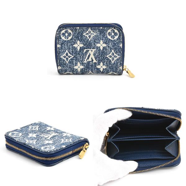 ルイヴィトン 財布 レディース ジッピーコインパース モノグラムジャガードデニム コインケース デニムブルー Louis Vuitton M81185 中古