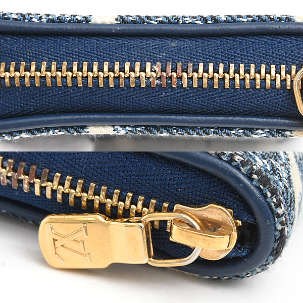 ルイヴィトン 財布 レディース ジッピーコインパース モノグラムジャガードデニム コインケース デニムブルー Louis Vuitton M81185 中古