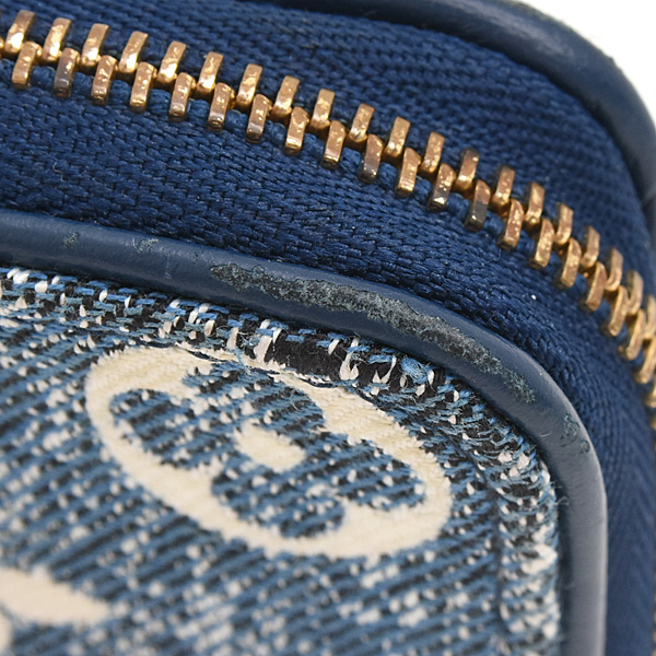 ルイヴィトン 財布 レディース ジッピーコインパース モノグラムジャガードデニム コインケース デニムブルー Louis Vuitton M81185 中古