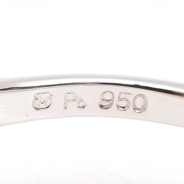 ミキモト 指輪 レディース 1Pパール ダイヤリング 9号 8.6mm珠 プラチナ MIKIMOTO PT950 中古