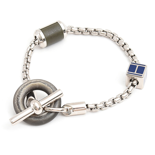 エルメス ブレスレット レディース メンズ バッファローホーン メリメロ Hキューブ メタル HERMES 中古