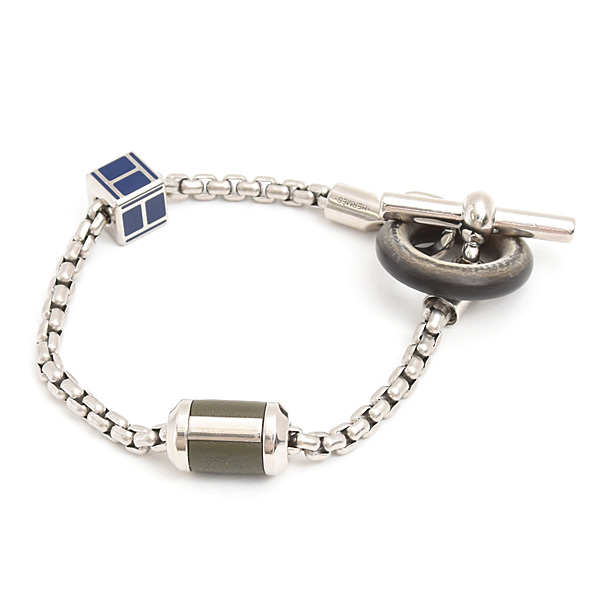 エルメス ブレスレット レディース メンズ バッファローホーン メリメロ Hキューブ メタル HERMES 中古