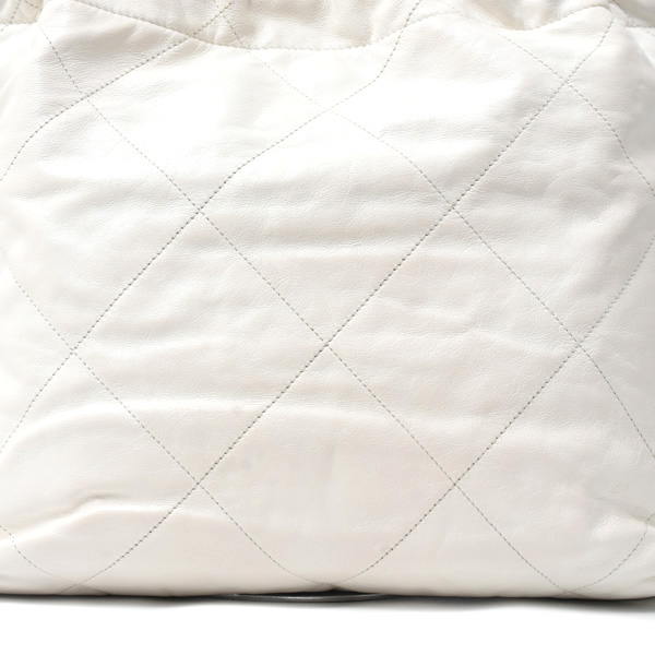 シャネル バッグ レディース CHANEL22 スモールハンドバッグ チェーンショルダー カーフ ホワイト CHANEL AS3260 中古