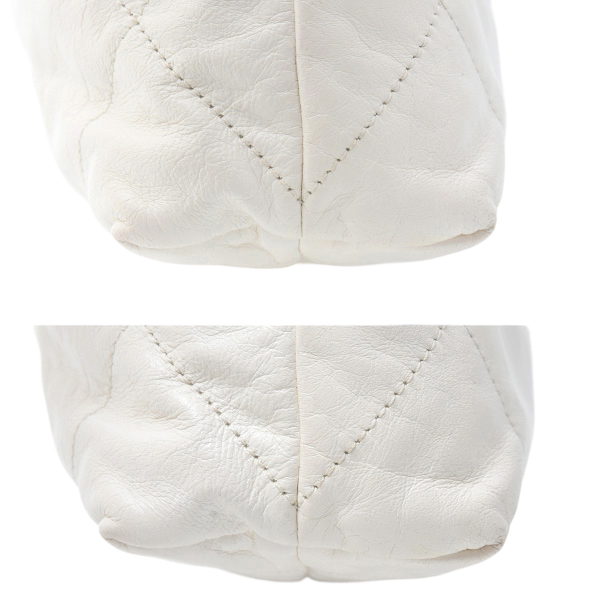 シャネル バッグ レディース CHANEL22 スモールハンドバッグ チェーンショルダー カーフ ホワイト CHANEL AS3260 中古