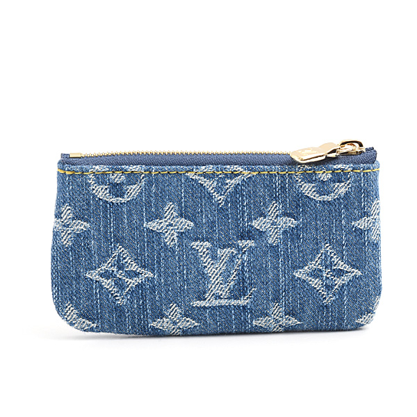 ルイヴィトン 財布 レディース LV×TM ポシェットクレ コインケース モノグラムデニム ブルー Louis Vuitton M14938 中古