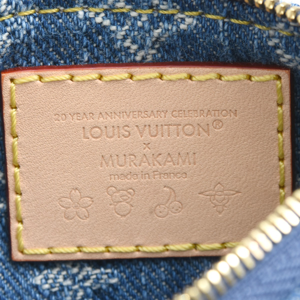 ルイヴィトン 財布 レディース LV×TM ポシェットクレ コインケース モノグラムデニム ブルー Louis Vuitton M14938 中古