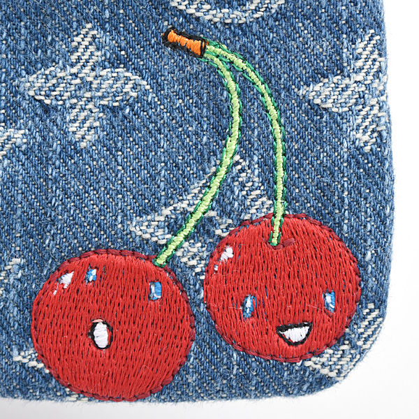 ルイヴィトン 財布 レディース LV×TM ポシェットクレ コインケース モノグラムデニム ブルー Louis Vuitton M14938 中古