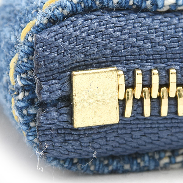 ルイヴィトン 財布 レディース LV×TM ポシェットクレ コインケース モノグラムデニム ブルー Louis Vuitton M14938 中古