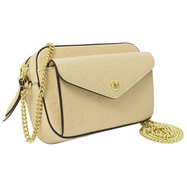 グッチ バッグ レディース GGミニショルダーバッグ ジャンボGG グッチシマ レザー ベージュ GUCCI 781554 未使用展示品