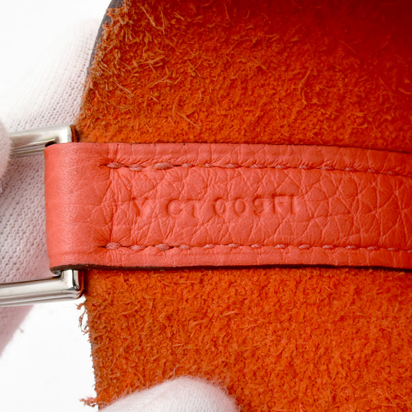 エルメス バッグ ピコタンロック22 MM トリヨンクレマンス ハンドバッグ Y刻印 コーラルピンク系 HEREMRS 中古