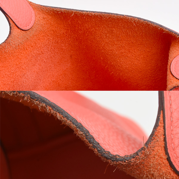 エルメス バッグ ピコタンロック22 MM トリヨンクレマンス ハンドバッグ Y刻印 コーラルピンク系 HEREMRS 中古