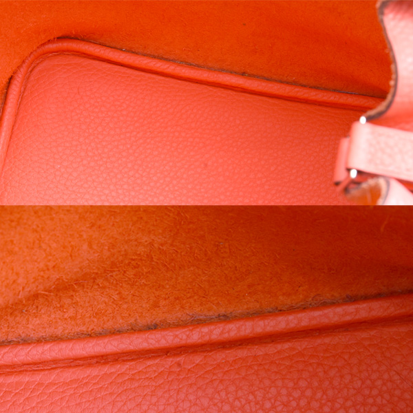 エルメス バッグ ピコタンロック22 MM トリヨンクレマンス ハンドバッグ Y刻印 コーラルピンク系 HEREMRS 中古