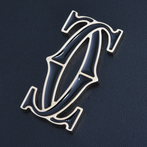 カルティエ カードケース メンズ Cドゥカルティエ シンプルカードホルダー カーフ ブラック Cartier L3001870 未使用展示品