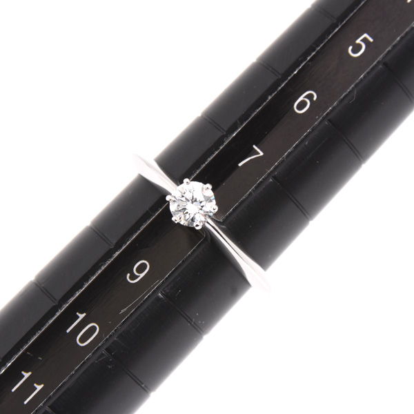 ティファニー 指輪 レディース ソリティア 立爪ダイヤ リング 8号 D0.25ct プラチナ TIFFANY PT950 中古