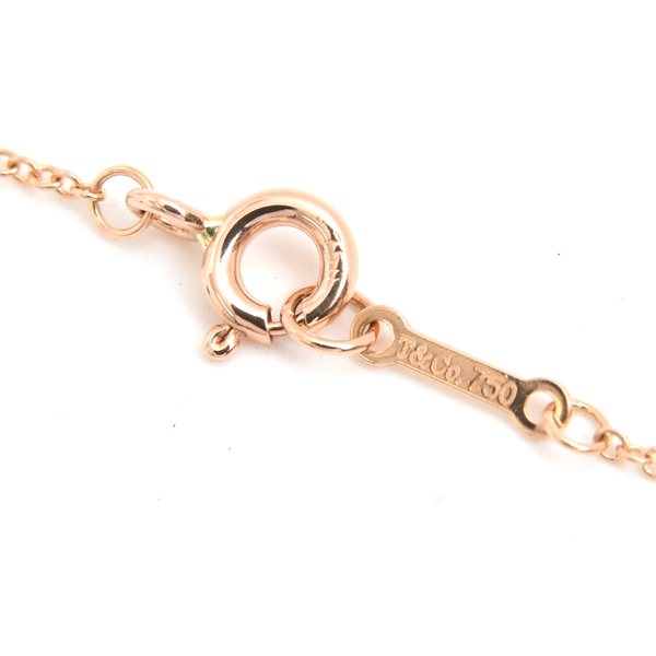 ティファニー ネックレス レディース パロマピカソ キス ダイヤ ネックレス ピンクゴールド TIFFANY 750PG 中古