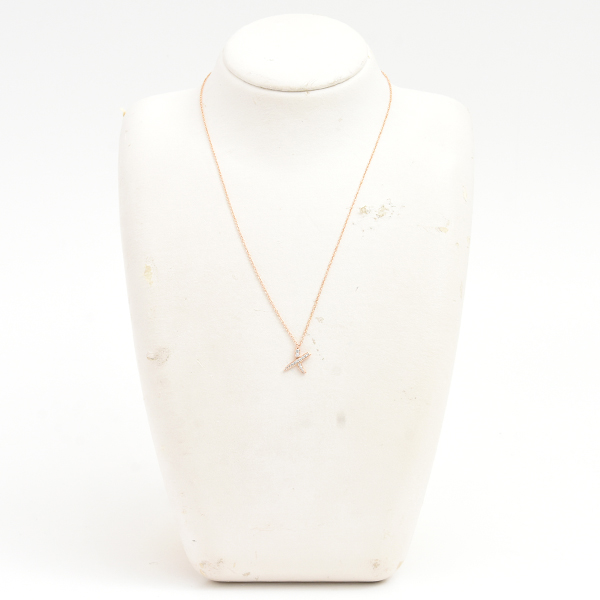 ティファニー ネックレス レディース パロマピカソ キス ダイヤ ネックレス ピンクゴールド TIFFANY 750PG 中古