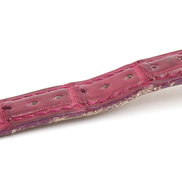 ブルガリ 時計 レディース レッタンゴロ ロードライトガーネットベゼル 電池式 ワインレッド文字盤 ステンレス BVLGARI RT39S 中古