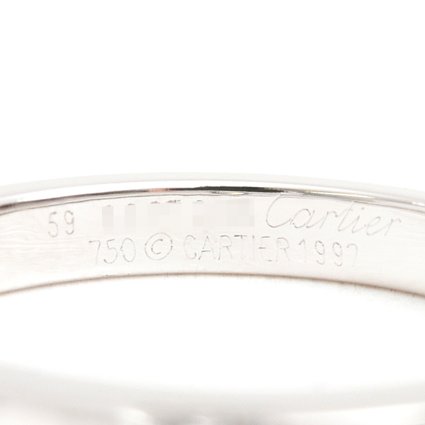 カルティエ 指輪 メンズ タンク 1Pダイヤモンド リング 59号 ホワイトゴールド Cartier 750WG 中古