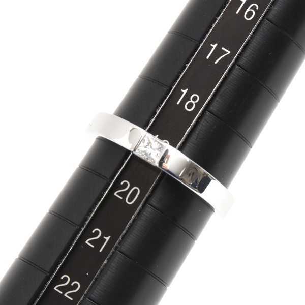 カルティエ 指輪 メンズ タンク 1Pダイヤモンド リング 59号 ホワイトゴールド Cartier 750WG 中古