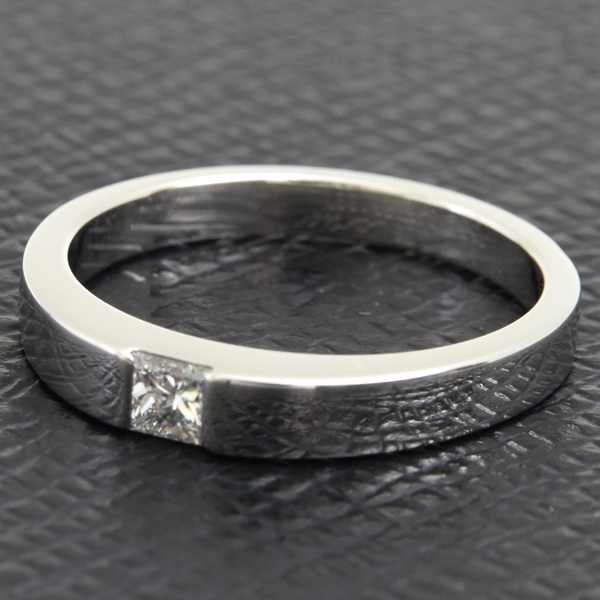 カルティエ 指輪 メンズ タンク 1Pダイヤモンド リング 59号 ホワイトゴールド Cartier 750WG 中古