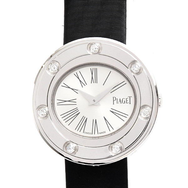ピアジェ 時計 レディース ポセション 7Pダイヤ 電池式 シルバー文字盤 ホワイトゴールド PIAGET P11266 750WG 中古
