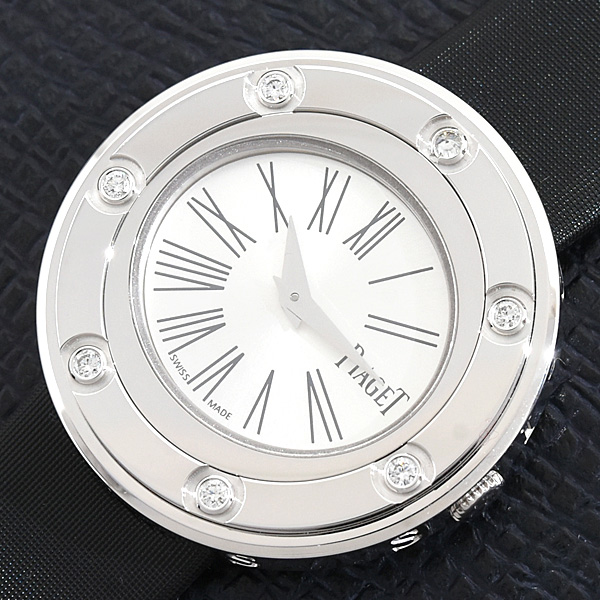 ピアジェ 時計 レディース ポセション 7Pダイヤ 電池式 シルバー文字盤 ホワイトゴールド PIAGET P11266 750WG 中古