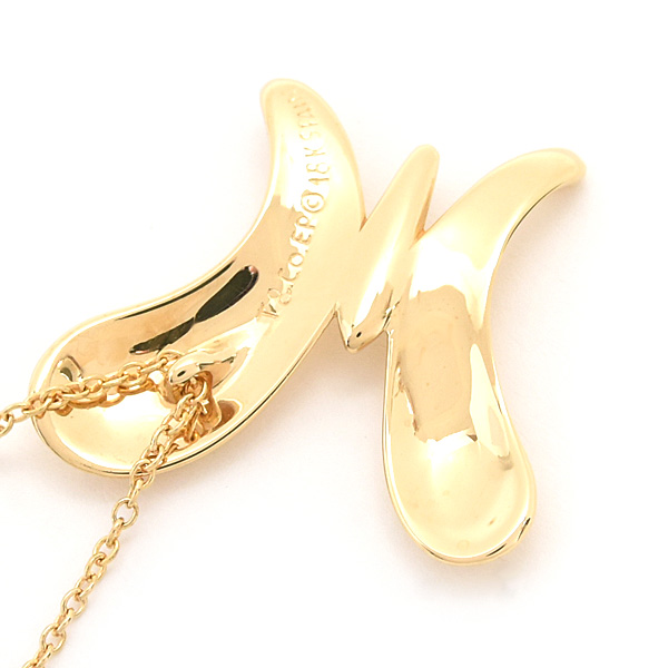 ティファニー ネックレス レディース バタフライ ペンダント エルサペレッティ イエローゴールド 750YG TIFFANY 中古