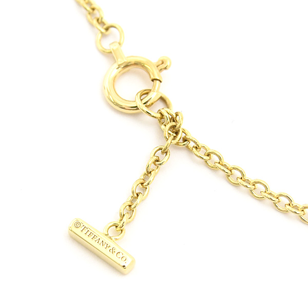 ティファニー ブレスレット レディース Tスマイル Mサイズ イエローゴールド 750YG TIFFANY 中古