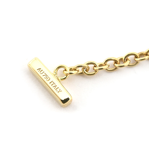 ティファニー ブレスレット レディース Tスマイル Mサイズ イエローゴールド 750YG TIFFANY 中古