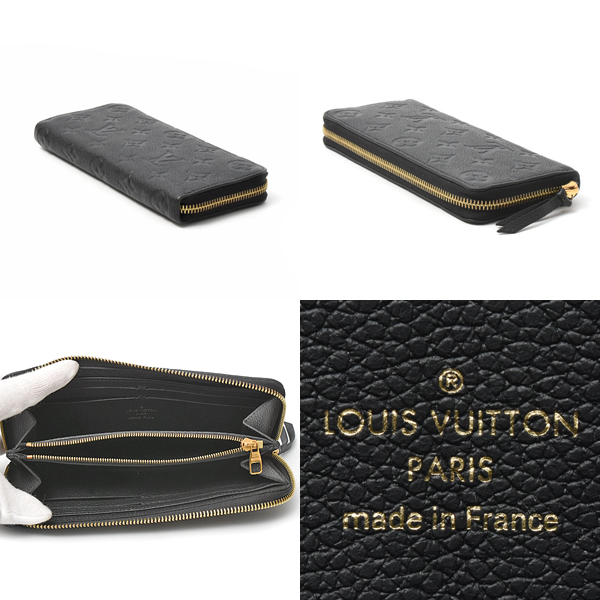 ルイヴィトン 財布 レディース アンプラント ポルトフォイユ クレマンス 長財布 ノワール M60171 Louis Vuitton 中古