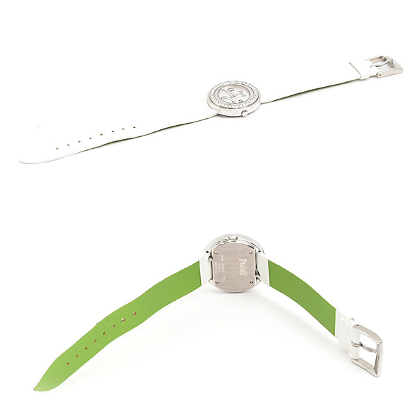 ピアジェ 時計 レディース ポセション ダイヤモンドベゼル 電池式 シルバー文字盤 ホワイトゴールド PIAGET P10402 750WG 中古