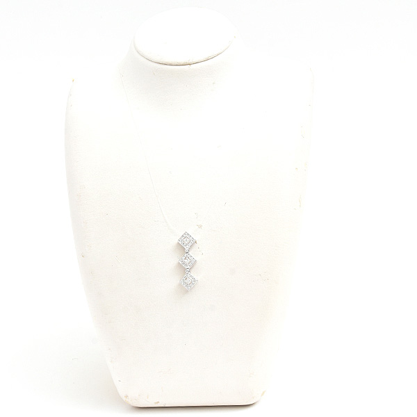 タサキ ペンダント レディース ダイヤ スクエア 2WAY ペンダントトップ D0.53ct ホワイトゴールド K18WG TASAKI 中古