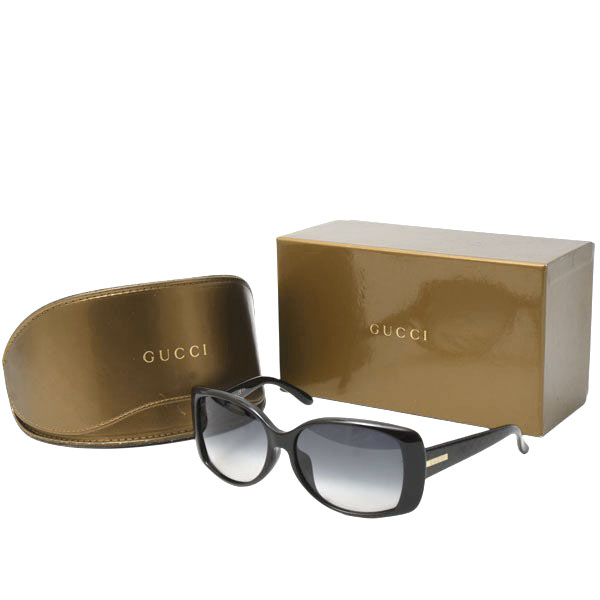 グッチ サングラス メンズ サングラス プラスチックフレーム グラデーションレンズ ブラック GUCCI GG3591 中古