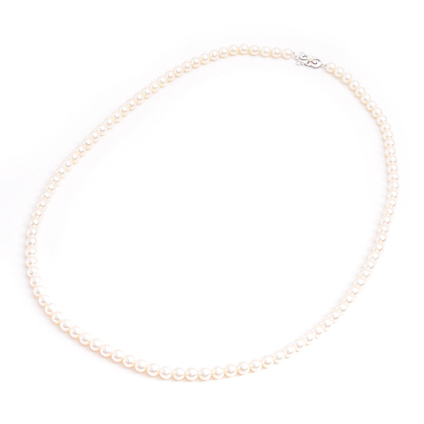 ミキモト ネックレス レディース パール ロングネックレス 6.8mm～7.2mm珠 ホワイトゴールド K14WG MIKIOTO 中古