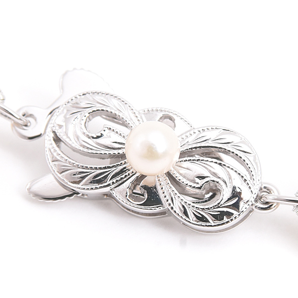 ミキモト ネックレス レディース パール ロングネックレス 6.8mm～7.2mm珠 ホワイトゴールド K14WG MIKIOTO 中古