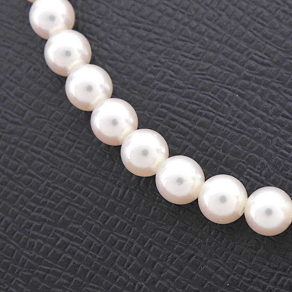 ミキモト ネックレス レディース パール ロングネックレス 6.8mm～7.2mm珠 ホワイトゴールド K14WG MIKIOTO 中古