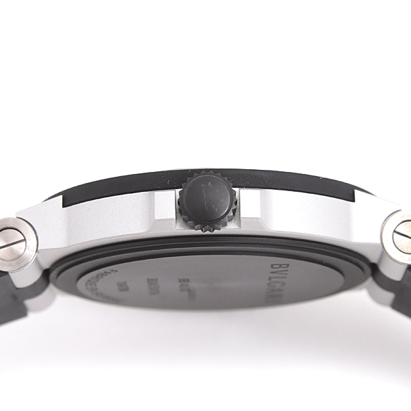 ブルガリ 時計 メンズ ブルガリブルガリ アルミニウム デイト 自動巻 ブラック文字盤 AL BVLGARI BB40AT 中古