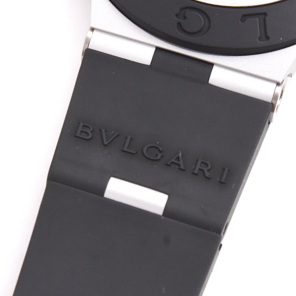 ブルガリ 時計 メンズ ブルガリブルガリ アルミニウム デイト 自動巻 ブラック文字盤 AL BVLGARI BB40AT 中古