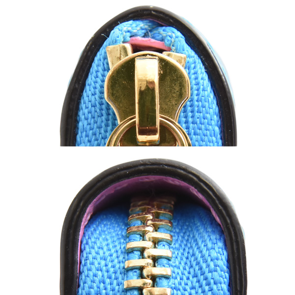 ルイヴィトン 財布 レディース モノグラムヴェルニ ジッピーコインパース 小銭入れ ミニウォレット ベイビーブルーネオン Louis Vuitton M81155 中古