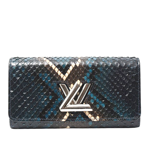ルイヴィトン 財布 レディース ポルトフォイユツイスト 長財布 パイソン エキゾチックレザー Louis Vuitton 中古